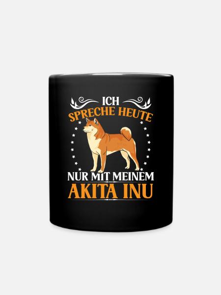 Ne parlez qu’à l’Akita Inu Japonais Akita Inu - Mug uni - noir