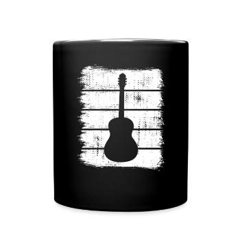 Guitar Drawing - Full Colour Mug - black - Front