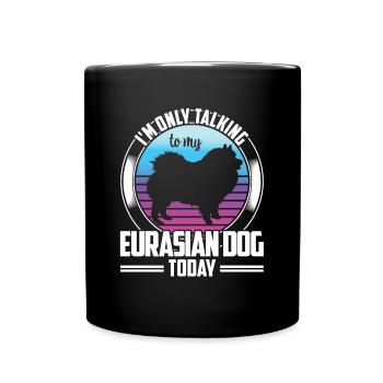 Ne parler qu’à Spitz eurasien - Mug uni - noir - Devant
