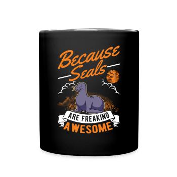 Seal Gift Seal Sea Lion - Full Colour Mug - black - Front