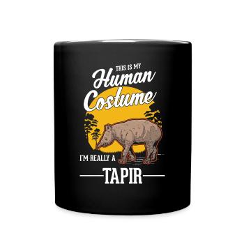Déguisement Humain Tapir Halloween - Mug uni - noir - Devant