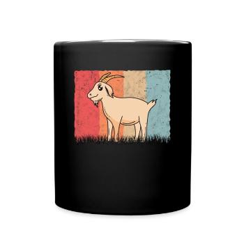 Chèvres Retro Goat Host Vintage Goat - Mug uni - noir - Devant