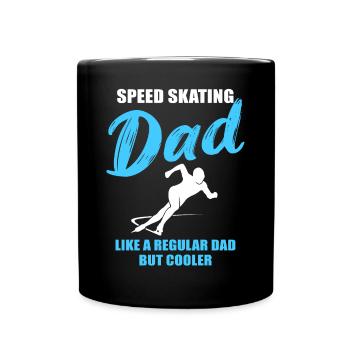 Cool Speed Skating Dad Gift - Full Colour Mug - black - Front