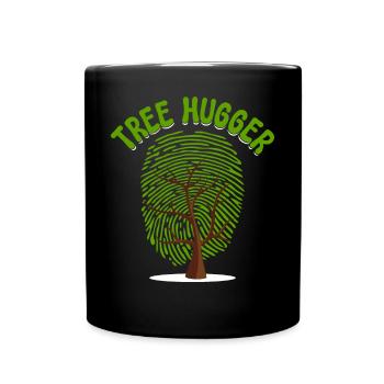 Environmentalist nature lover fingerprint - Full Colour Mug - black - Front