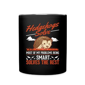 Hedgehog Gift Spiny Hedgehog - Full Colour Mug - black - Front