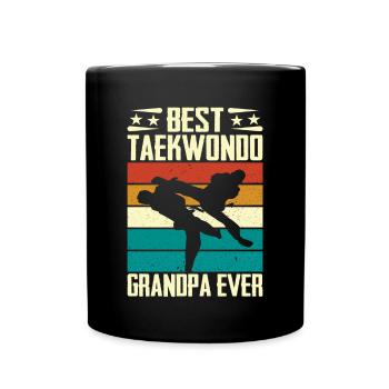 Der beste Taekwondo-Opa aller Zeiten - Tasse einfarbig - Schwarz - Vorne