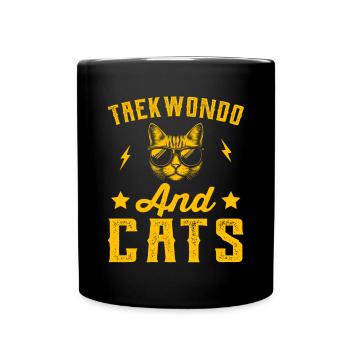 Taekwondo et chats - Mug uni - noir - Devant