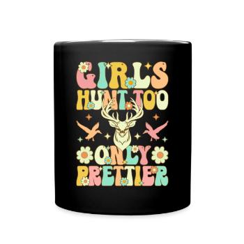 Fille De Chasse Femme Chasseur - Mug uni - noir - Devant
