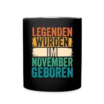 Les légendes sont nées en novembre - Mug uni - noir - Devant