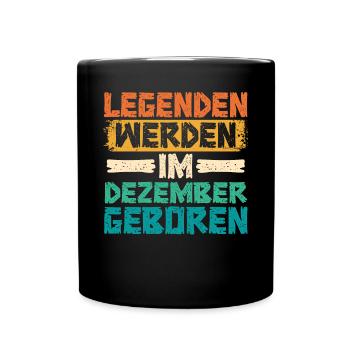 Les légendes naissent en décembre - Mug uni - noir - Devant