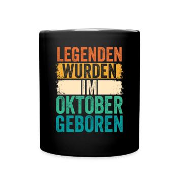 Les légendes sont nées en octobre - Mug uni - noir - Devant
