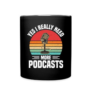 Podcaster Podcast - Full Colour Mug - black - Front