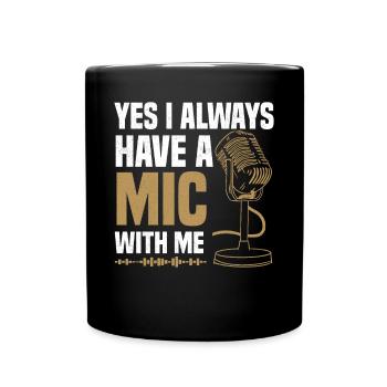 Podcaster Podcast - Full Colour Mug - black - Front