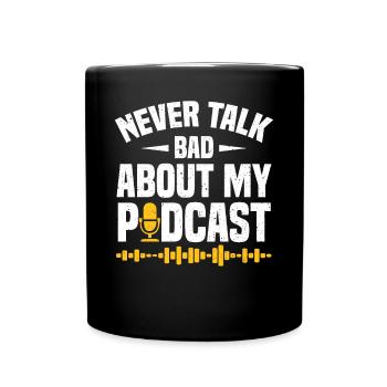 Podcaster Podcast - Full Colour Mug - black - Front
