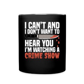 True Crime - Tasse einfarbig - Schwarz - Vorne