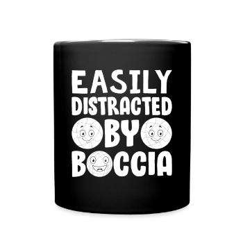Joueur de pétanque Joueur de boccia - Facilement distraire - Mug uni - noir - Devant