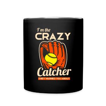 Catcher Softball Lover Bat Ball - Full Colour Mug - black - Front