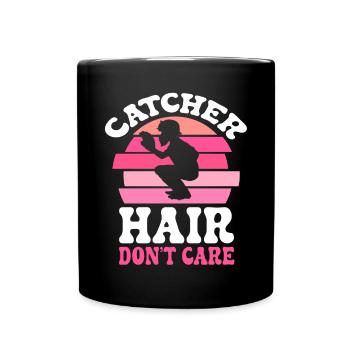 Catcher Softball Lover Bat Ball - Full Colour Mug - black - Front