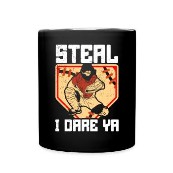 Catcher Softball Lover Bat Ball - Full Colour Mug - black - Front