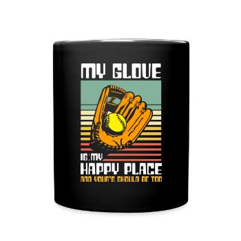 Catcher Softball Lover Bat Ball - Full Colour Mug - black - Front