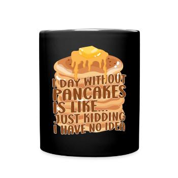 Amoureux des crêpes Les enfants Une journée sans - Mug uni - noir - Devant