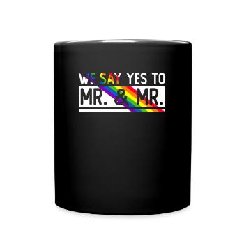 Gay Pride Wedding Gay Marriage - Full Colour Mug - black - Front