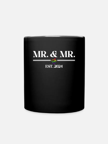 Gay Pride Hochzeit 2024 Homo-Ehe - Tasse einfarbig - Schwarz
