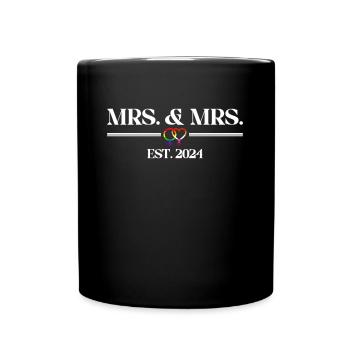 Gay Pride Lesbian Wedding 2024 Gay Marriage - Full Colour Mug - black - Front