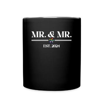 Gay Pride Wedding 2024 Gay Marriage - Full Colour Mug - black - Front