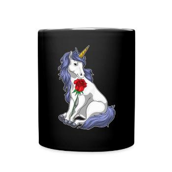 Licorne Rose - Mug uni - noir - Devant