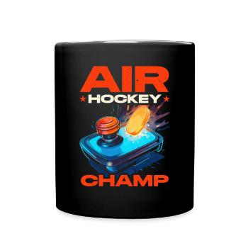 Air Hockey Table Hockey Joueur Jeu De Table - Mug uni - noir - Devant