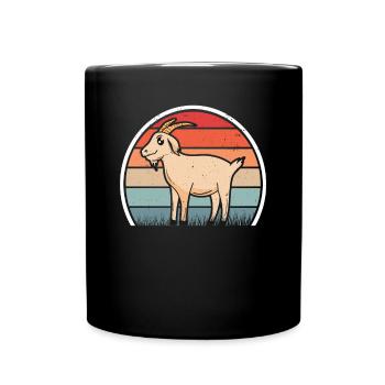 Chèvres Retro Goat Host Vintage Goat - Mug uni - noir - Devant