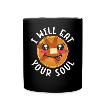 Pancake Lover Kids I Will Eat Your - Full Colour Mug - black - Front