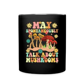 Groovy Pilzjagd - Tasse einfarbig - Schwarz - Vorne