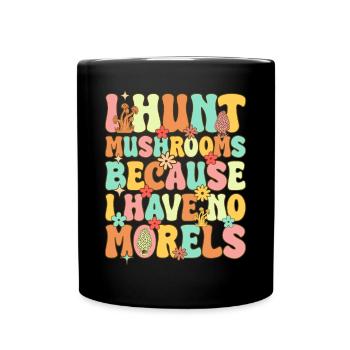 Groovy Pilzjagd - Tasse einfarbig - Schwarz - Vorne