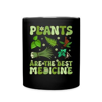 Régime végétalien Groovy à base de plantes - Mug uni - noir - Devant