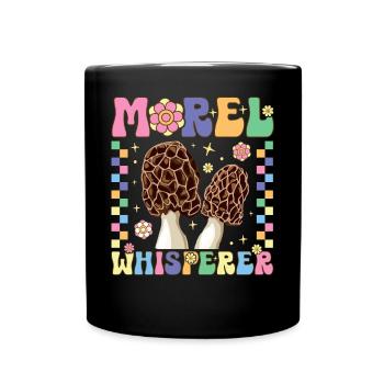 Groovy Mykologe auf Pilzsuche - Tasse einfarbig - Schwarz - Vorne