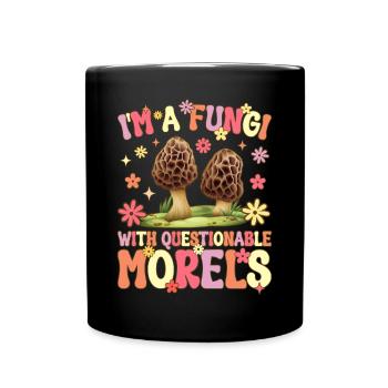 Groovy Pilzjagd - Tasse einfarbig - Schwarz - Vorne