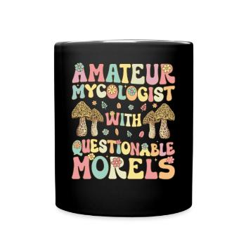Chasse aux champignons - Mug uni - noir - Devant