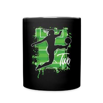 Footballeur Football 2ème Anniversaire - Mug uni - noir - Devant