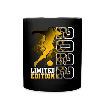 2022 Year of Birth Birthday Football - Full Colour Mug - black - Front