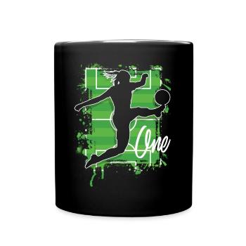 Footballeur Football 1er anniversaire - Mug uni - noir - Devant