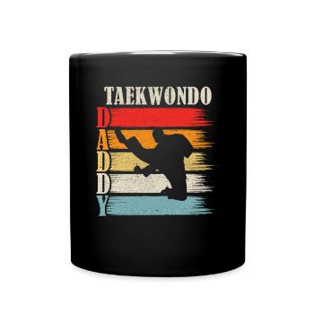 Taekwondo papa - Mug uni - noir - Devant
