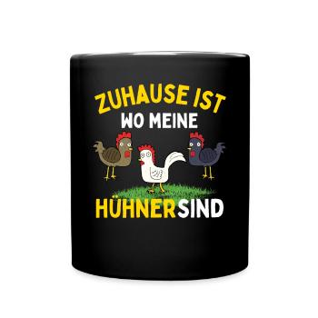 JE SUIS LE FOU AVEC LES POULETS Drôle - Mug uni - noir - Devant