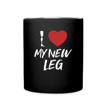 J’aime ma nouvelle jambe Prothèse Jambe de l’utilisateur - Mug uni - noir - Devant