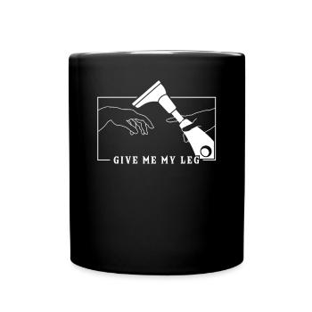 Michel-Ange Création d’Adam Prothèse Jambe - Mug uni - noir - Devant