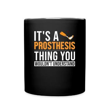 Es ist eine Prothesensache Prothesen-Gliedmaßen-Benutzerbein - Tasse einfarbig - Schwarz - Vorne