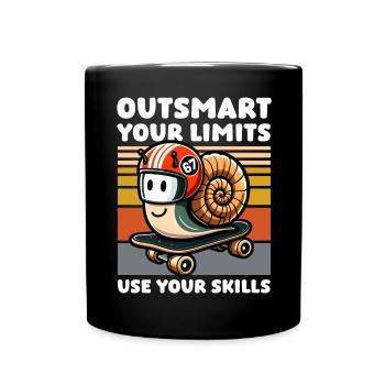 Skate Snail – Des compétences au lieu de limites - Mug uni - noir - Devant