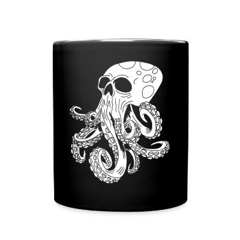 Octopus Skull - Full Colour Mug - black - Front