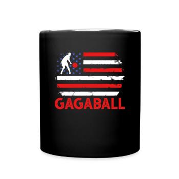 Gagaball Player Gagaball US Flag - Tasse einfarbig - Schwarz - Vorne